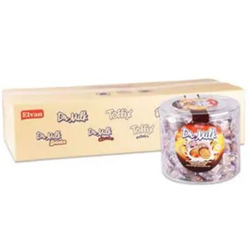 Elvan 1 kg Dr. Milk Silindir Karamelli Şeker