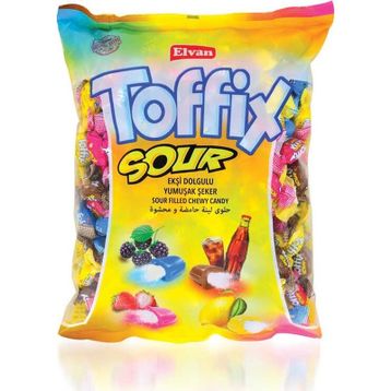 Elvan Toffix Sour Mix Şeker 1000 gr