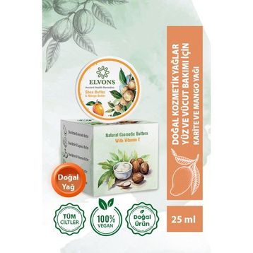 Elvons Mango ve Shea Yağı Onarıcı ve Nemlendirici 25 ml Dudak Bakım Kremi