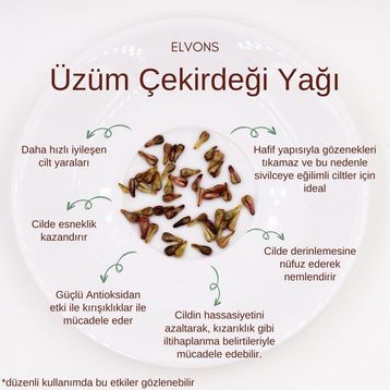 Elvons Üzüm Çekirdeği Yağı Özü 100 ml Onarıcı El Vücut Kremi