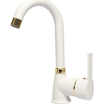 Ema Beyaz Gold Lüx Lavabo Bataryası