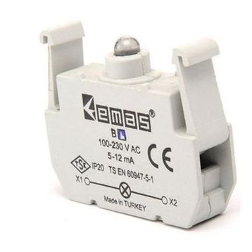 Emas 230vac Bm Sinyal Mavi Ledli Blok