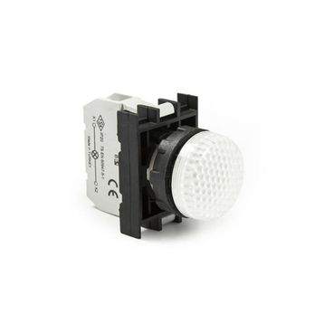 Emas B0B0XB 100-230V AC Ledli B Serisi Beyaz Kontak Bloklu Sinyal Lambası