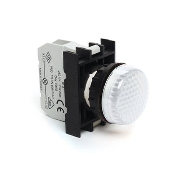 Emas B0B0XB 100-230V AC Ledli B Serisi Beyaz Kontak Bloklu Sinyal Lambası