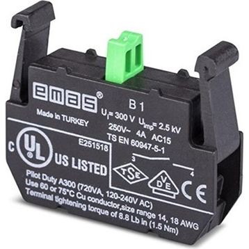 Emas B1 20 Renk 1NA Kontak Blok