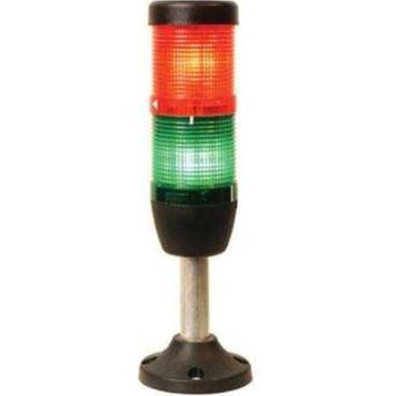 Emas IK52F024XM03 Ayaklı 24V Flaşörlü 110 mm İkili Işıklı Kolon