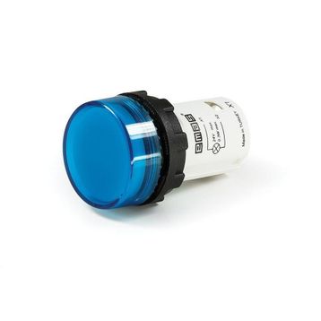 Emas MBSD024M 24V AC/DC Mavi Düz Cam Led'li Monoblok Sinyal Lambası