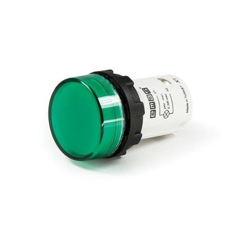 Emas MBSD024Y 24V AC/DC Yeşil Düz Cam Led'li Monoblok Sinyal Lambası