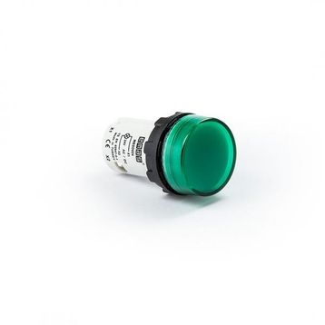 Emas MBSD024Y 24V AC/DC Yeşil Düz Cam Led'li Monoblok Sinyal Lambası
