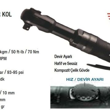 Emax ET-1920 Hız Ayarlı Cırcır Kol