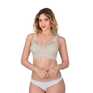 Emay 181B Dantelli Toparlayıcı Ten Cotton Sütyen