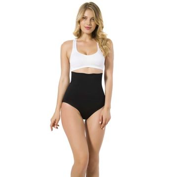 Emay 2009 Seamless Yüksek Bel Double Slip Siyah Kadın Korse