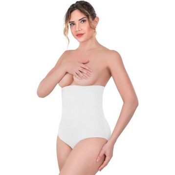 Emay 2080 Yüksek Bel Çıtçıtlı Slip Beyaz Korse