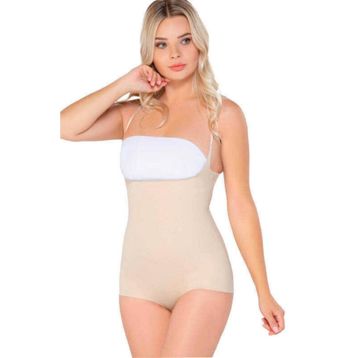 Emay 2723 Lazer Kesim Göğsü Açık Ten Kadın Body Korse