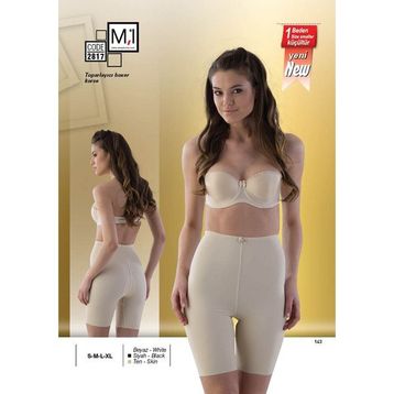 Emay 2817 Lazer Kesim Paçalı Siyah Kadın Boxer Korse