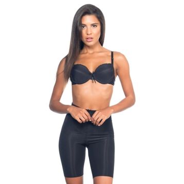 Emay 2817 Lazer Kesim Paçalı Siyah Kadın Boxer Korse