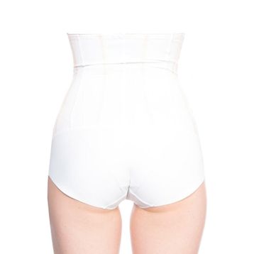Emay 2886 Altı Agraflı Özel Slip Beyaz Kadın Body Korse