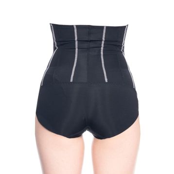 Emay 2886 Altı Agraflı Özel Slip Siyah Kadın Body Korse