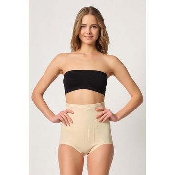 Emay 2931 Göbek Balen Destekli Ten Kadın Slip Korse