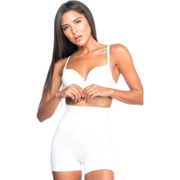 Emay 7027 İnce Düşük Bel Beyaz Kadın Boxer Korse