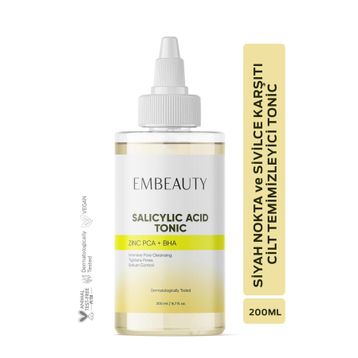Embeauty 200 ml Sivilce ve Siyah Nokta Karşıtı Arındırıcı Salisilik Asit Tonik