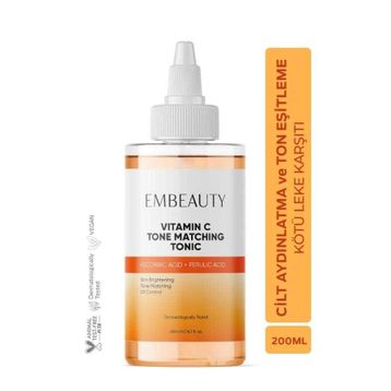 Embeauty 200 ml Ton Eşitleyici C Vitamini Aydınlatıcı Ferulic Acid Tonik