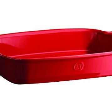 Emile Henry Burgundy Dikdörtgen 42.5x28 cm Kırmızı Fırın Kabı