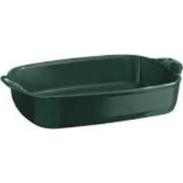 Emile Henry Cedar Dikdörtgen 23.5x36 CM Yeşil Fırın Kabı