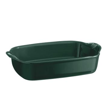 Emile Henry Cedar Dikdörtgen 23.5x36 CM Yeşil Fırın Kabı