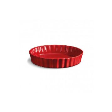Emile Henry EH346024 EH Kırmızı Tart-Börek Yuvarlak Fırın Kabı