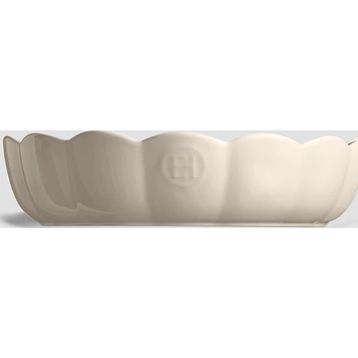 Emile Henry Madeleine 27 cm Ekru Yuvarlak Fırın Kabı