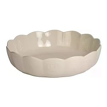 Emile Henry Madeleine 27 cm Ekru Yuvarlak Fırın Kabı