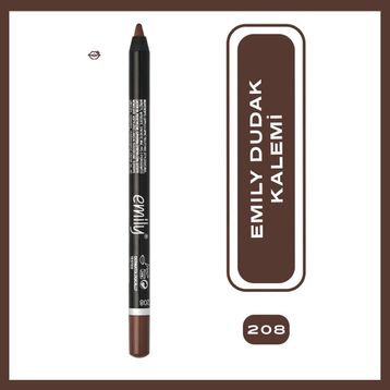 Emily Long Lasting Lip Pencil 208 Kahverengi Dudak Kalemi