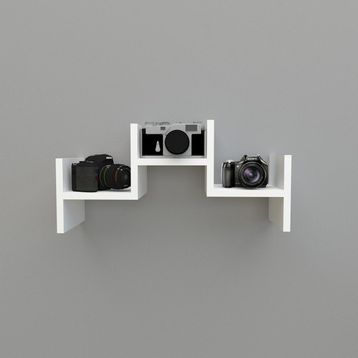 Emkawood Deco Beyaz Duvar Rafı