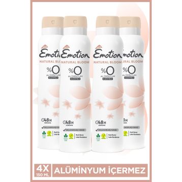 Emotion 4x150 ml Natural Bloom Deodorant