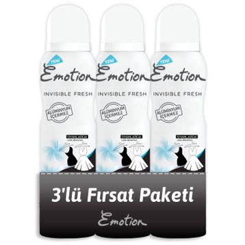 Emotion Invisible Fresh 3x150 ML Kadın Deodorant