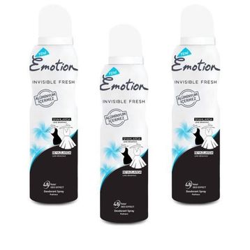 Emotion Invisible Fresh 3x150 ML Kadın Deodorant