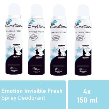 Emotion Invisible Fresh 4x150 ml Kadın Sprey Deodorant