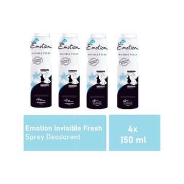 Emotion Invisible Fresh 4x150 ml Kadın Sprey Deodorant