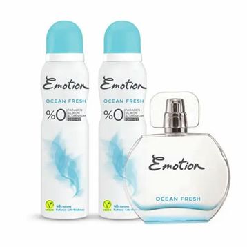 Emotion Ocean Fresh EDT 50 ml Kadın Parfümü+2x150 ml Deodorant