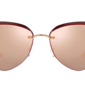 Emporio Armani 2133 30117J 57 Rose Geometrik Çerçeve Unisex Güneş Gözlüğü