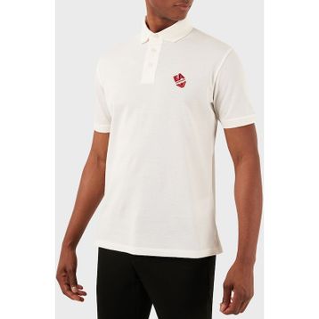Emporio Armani 3D1FE6 1JTKZ 0101 Polo Yaka Beyaz Erkek T-shirt