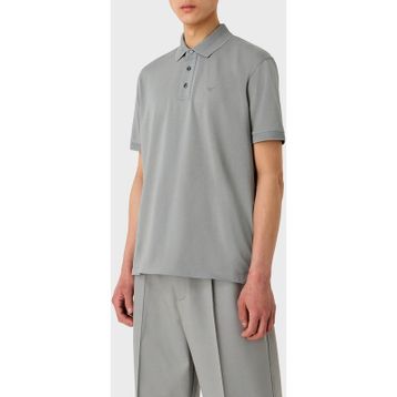 Emporio Armani 3D1FF2 1JTKZ 06G1 Gri Polo Yaka Erkek T-shirt