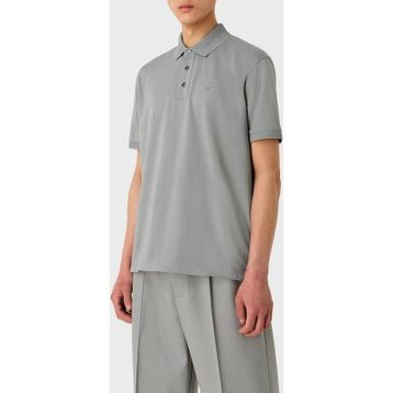 Emporio Armani 3D1FF2 1JTKZ 06G1 Gri Polo Yaka Erkek T-shirt
