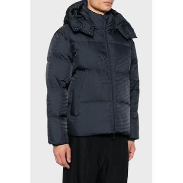 Emporio Armani 6D1BC3 1NNXZ 0920 Lacivert Jakarlı Logo Baskılı Regular Fit Erkek Mont