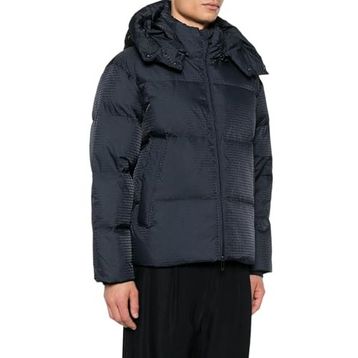 Emporio Armani 6D1BC3 1NNXZ 0920 Lacivert Jakarlı Logo Baskılı Regular Fit Erkek Mont