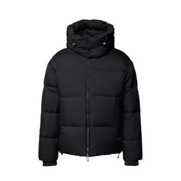 Emporio Armani 6D1BC3 1NNXZ 0999 Siyah Jakarlı Logo Baskılı Regular Fit Erkek Mont