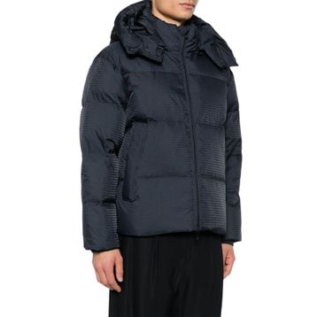 Emporio Armani 6D1BC3 1NNXZ 0999 Siyah Jakarlı Logo Baskılı Regular Fit Erkek Mont