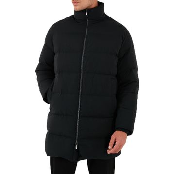 Emporio Armani 8N1LA5 1NLRZ 0999 Siyah Kapitoneli Oversize Fit Kuş Tüyü Dolgulu Dik Yaka Şişme Erkek Mont