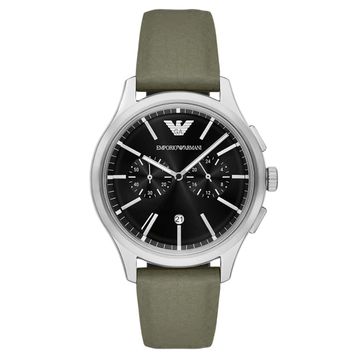 Emporio Armani AR11693 Haki Deri Erkek Kol Saati